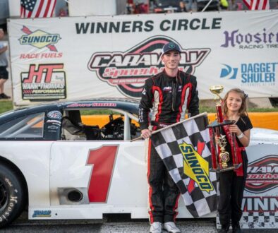 Caraway Speedway driver Matthew Smith in Chargers Sept2025