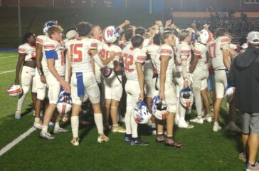 Randleman football photo after win at Lexington Sept2025
