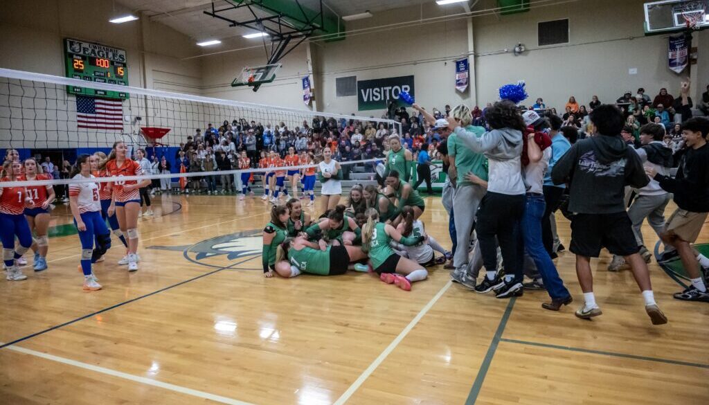 UCA volleyball v Randleman in regional final UCA volleyball v Randleman in regional final