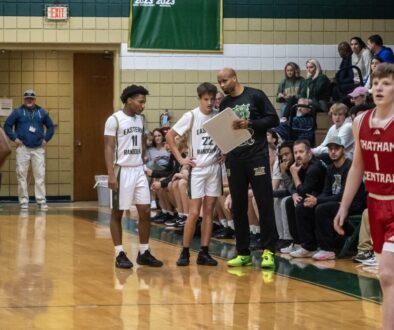 ER basketball Coach Thomas and Tyler Gee Dec2025