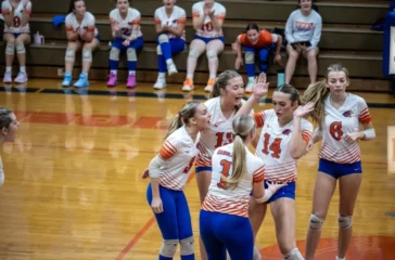 Randleman volleyball happy photo Oct2025 for all conference online