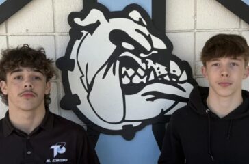 Trinity wrestling Stephen Cross and Aiden Burkholder Dec2025