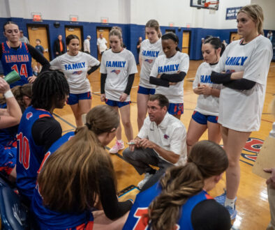Randleman girls basketball coach Brandon Varner at PG Nov2025