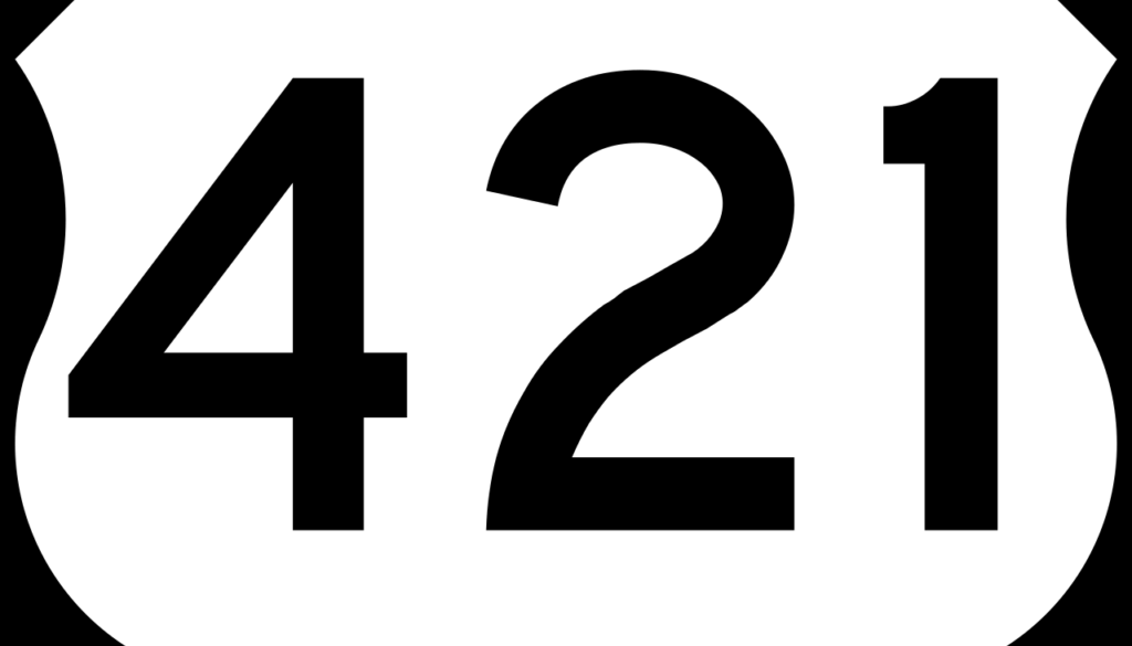 US 421 sign