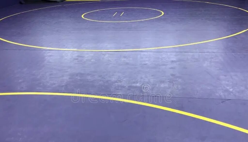 wrestling mats for stock image