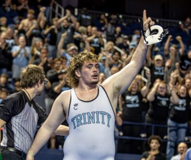 Trinity wrestling Joseph Trahan after Feb2026 state final
